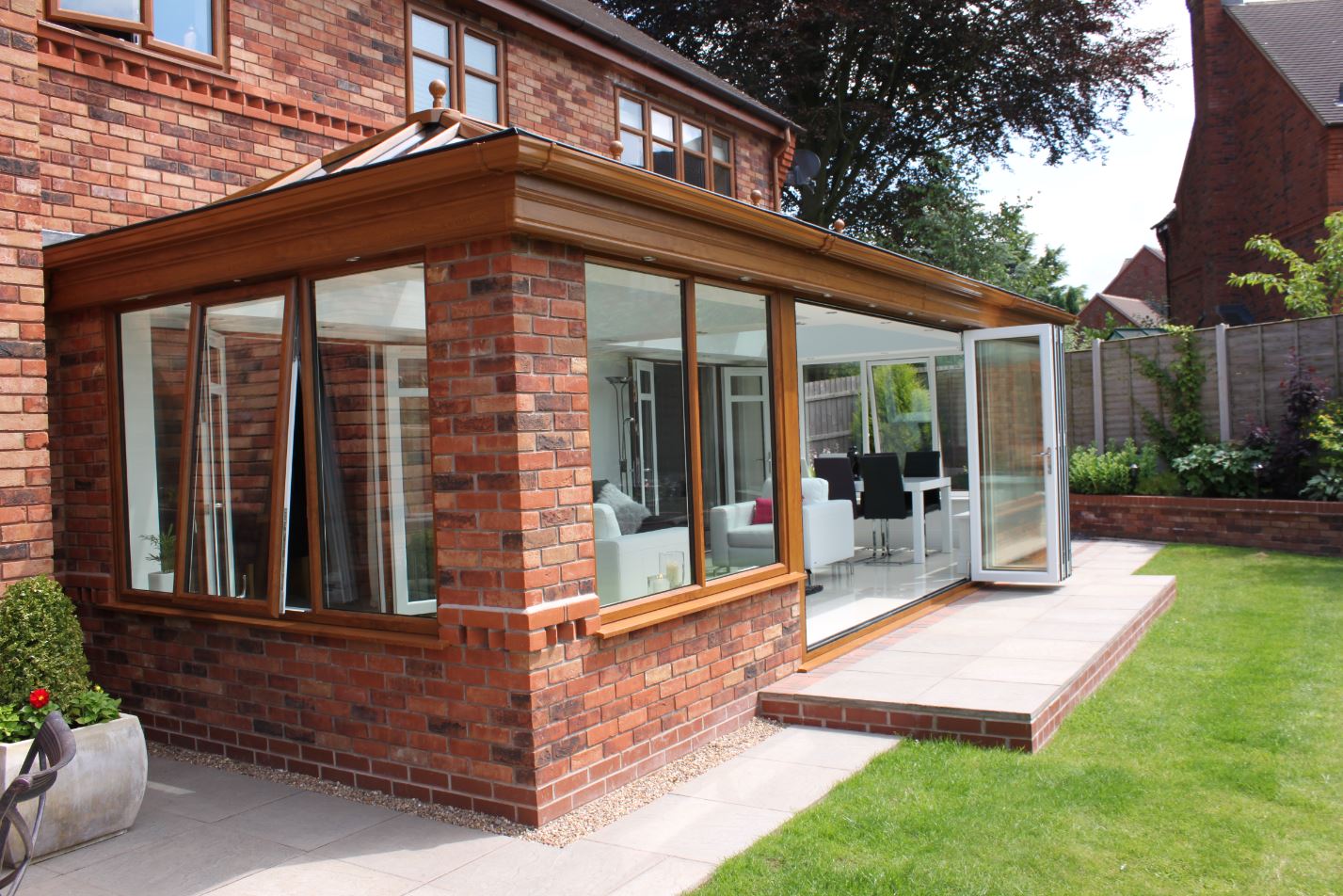 bifolding doors in orangery