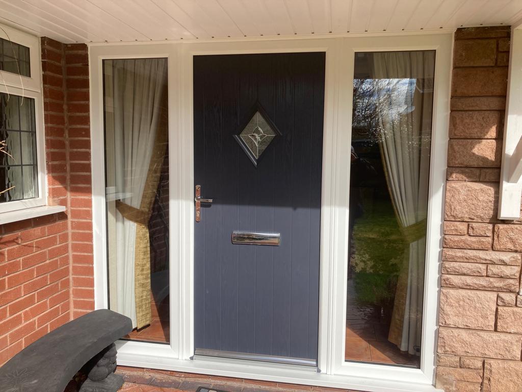 dark grey entrance door